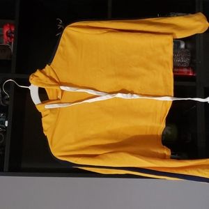 Yellow cropped sweater